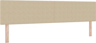 vidaXL Cabecero Led Con Luces De Tiras Led Verde Gris&aacute;ceo 200 Cm Tela Vidaxl