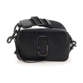 Marc Jacobs Cross Body Bags, female, Black, Size: ONE SIZE Saffiano Leather Shoulder Bag The Snapshot