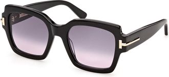 Tom Ford TI0035 01B Womens Sunglasses Black Size 53