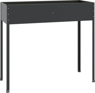 vidaXL Vidaxl - Jardinera De Acero Galvanizado Gris Antracita 100,5x40,5x90 Cm