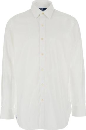 Polo Ralph Lauren Custom Fit Shirt - Heren - Zakelijke Overhemden - Wit - XL - Katoen - Overhemden