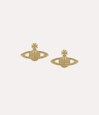 Vivienne Westwood Mini Bas Relief Earrings Gold Topaz Women