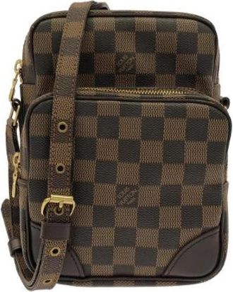 Louis Vuitton Tweedehands Canvas Louis Vuitton tassen - Dames - Vintage Schoudertas - Bruin - ONE Size - Vintage