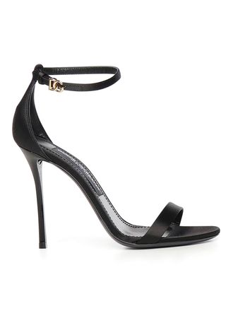 Dolce & Gabbana Satin Slingback With Logo