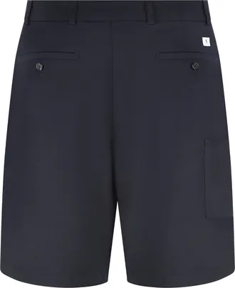 Department Five Mens Techno Fabric Bermuda Shorts Blue Wool