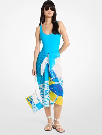 Michael Kors X Christina Zimpel Cotton Lawn Sarong