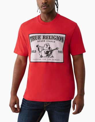 True Religion Mens True Religion 109305 Mens T Shirts - Red - Size: 40