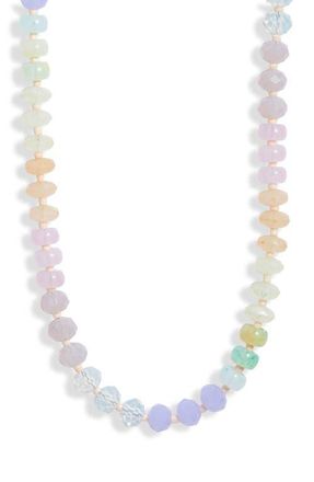Nordstrom Color Pop Beaded Necklace in Pastel Multi- Gold at Nordstrom