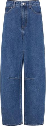 Lollys Laundry Broek - Dames - Loose Fit Jeans - Blauw - S - Jeans