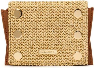 Hammitt Allen Bifold Wallet in Cocoa Raffia/Gold at Nordstrom