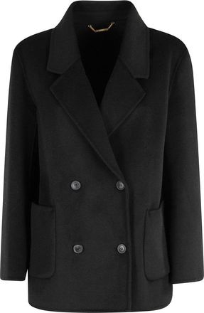 Seventy Boxy Black Wool Blend Seventy Coat