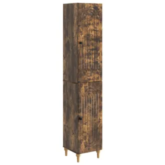 vidaXL Juego De Armarios 2 Uds. Roble Ahumado Madera De Ingenier&iacute;a Vidaxl