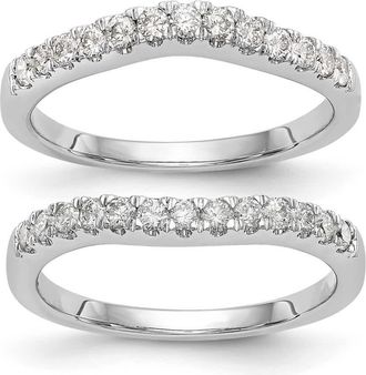 Diamond2Deal 14k Gold Lab Grown Diamond Wedding Band Ring 0.63Ct Clarity- VS Color- G-H