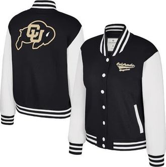 Colosseum Womens Colosseum Black Colorado Buffaloes French Baguette Full Snap Fleece Jacket at Nordstrom, Size X-Large