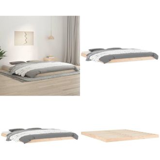 vidaXL Giroletto senza Materasso 180x200 cm in Legno Massello di Pino - Letto in legno - Letto con doghe