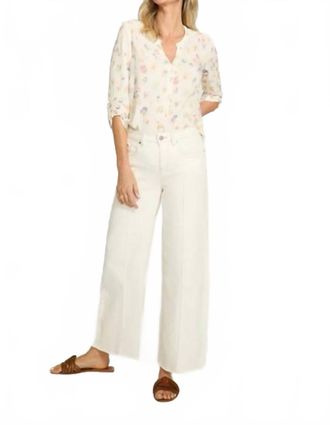 FDJ Olivia Wide Leg Ankle Jeans In Ivory