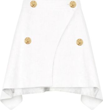 Roberto Cavalli Minigonna asimmetrica - Bianco