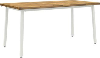 vidaXL Mesa De Comedor Cuadrada 160 X 70 X 75 Cm Blanco Vidaxl