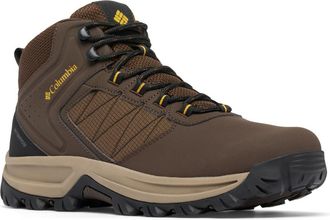 Columbia Mens Transverse Hike WP Wide, Mid Rise Trekking and Hiking Boots, Cordovan/Golden Yellow, 10.5 Regular