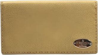Fendi Portafoglio metallizzato in pelle - Toni neutri
