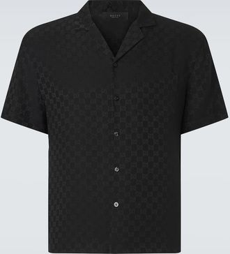 Gucci GG silk jacquard bowling shirt
