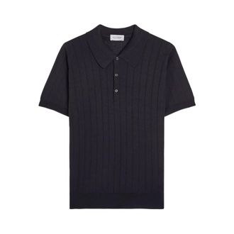 John Smedley Polo Shirts, male, Blue, Size: 2XL Williams Polo