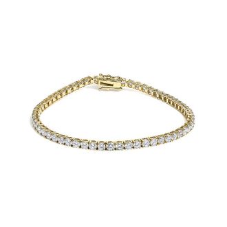 House of Brilliance 14K Yellow Gold Classic 5.00 Cttw Diamond Tennis Bracelet