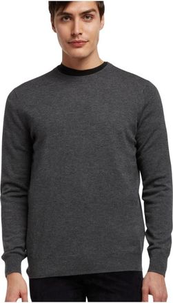Brooks Brothers Lamswollen Trui met Ronde Hals - Heren - Ronde hals truien - Grijs - S - Wol - Truien & Vesten