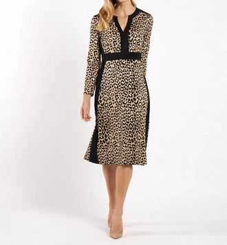 Jude Connally Zelda V-Neck Dress In Gold Foil