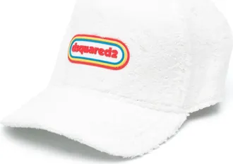 Dsquared2 logo terry-cloth baseball cap - women - Cotton - One Size - White