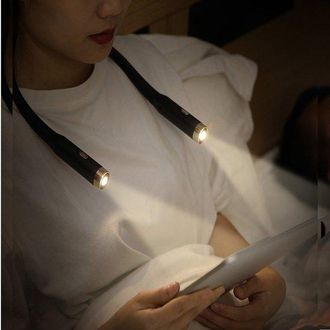 OEM L&aacute;mpara De Lectura Cervical, Led Tricolor, L&aacute;mpara De Escritorio Plegable De Doble Cabezal, Luz Nocturna Recargable Para El Dormitorio