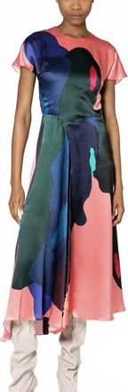 Roksanda Ilincic Adriana Silk Dress In Amaranth