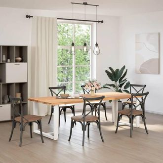 Berkfield Home Dining Table Legs T-Shaped&not;2 pcs White 90x35x(72-73) cm Steel