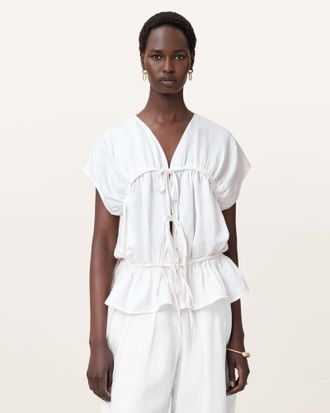 AllSaints Remy Gathered Top