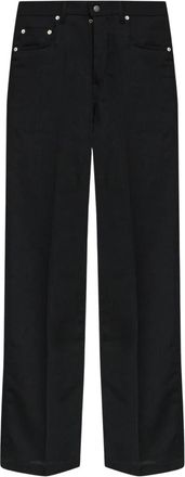 Rick Owens Geth Jeans - Dames - Wijde Broeken - Zwart - W25 - Wol - Broeken