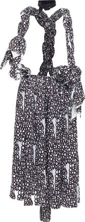 Comme Des Gar&ccedil;ons Comme Des Garcons graffiti knotted rope pinafore skirt