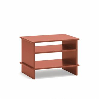 Teulat Mesita de noche 2 estantes teja