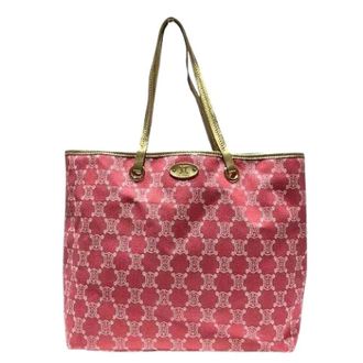 Celine Pre-owned Tote Bags, female, Pink, Size: ONE SIZE Pre-owned Vintage Canvas Tote