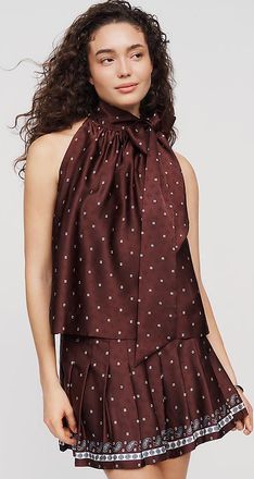 Maeve Silken Scarf Neck Top