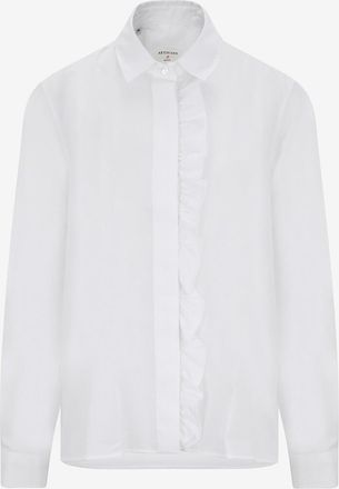 Artigiano Popeline-Bluse mit R&uuml;schen