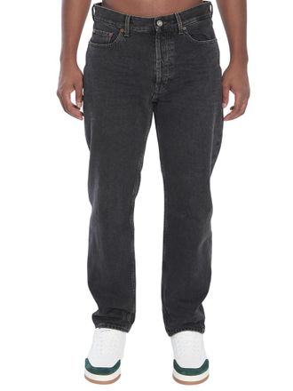 Saint Laurent Black Straight Mid Rise Jeans