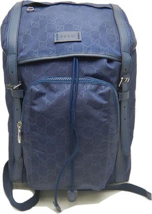 Gucci Navy Nylon Backpack (Pre-Owned)