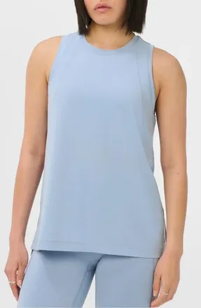 Sweaty Betty Soft Flow Studio Longline Tank in Laguna Blue at Nordstrom, Size X-Large