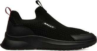 Bally slip-on knitted-upper sneakers - men - Polyester/Calf Leather/Rubber/Fabric - 44.5 - Black