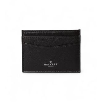 Hackett Leather Luxe Cardhouder - Heren - Accessoires - Zwart - Maat: ONE Size Leer