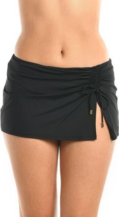 La Blanca Island Goddess Skirted Bikini Bottoms in Black at Nordstrom, Size 10