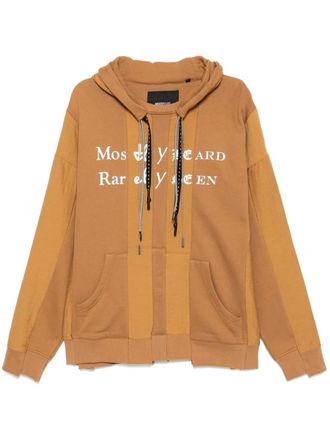 Mostly Heard Rarely Seen Spliced Luxury Mock hoodie - Brown