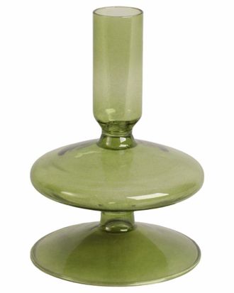 Sagebrook Home 5In Vintage Glass Taper Candle Holder