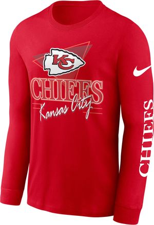 Nike Kansas City Chiefs Rewind Nike Mens NFL Long-Sleeve T-Shirt in Red | NKAC65N7G-BGC