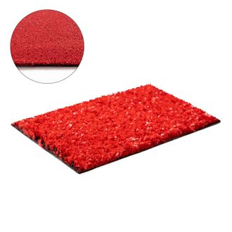 RugsX RugsX Artificial Grass Fire Rug in Red | Size: 200 cm x 200 cm